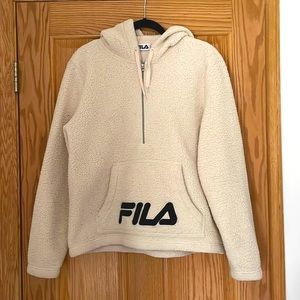 Half-zip Fila fleece with hood